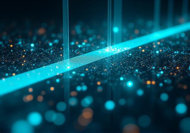 データの安全性とプライバシーを象徴する抽象的なビジュアル